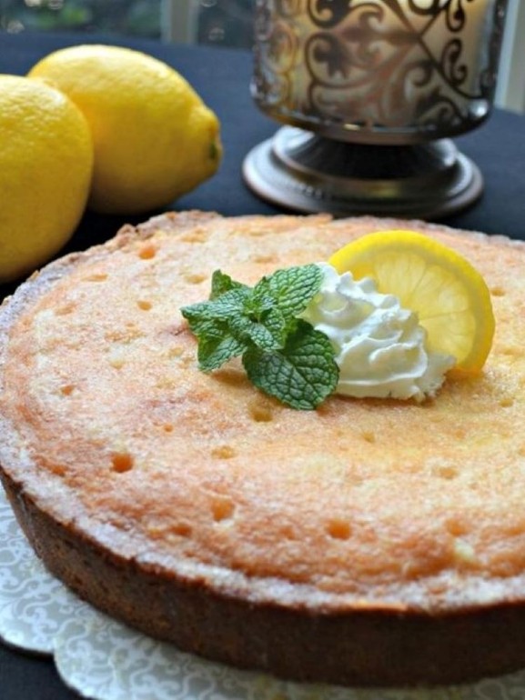 Lemon Polenta Drizzle Cake Recipe